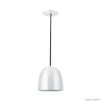 Pendente de alumínio para 1 lâmpada E27 21x21x19cm branco e acrílico Pantoja