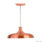 Pendente de alumínio para 1 lâmpada E27 cobre Pantoja