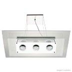 Pendente de alumínio Spacial retangular 3 lâmpadas 100W Pantoja