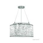 Pendente de inox Radiance para 3 lâmpadas E27 cromado Taschibra