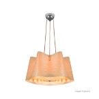 Pendente de madeira Wood para 4 lâmpadas E27 35x80cm marrom Bronzearte