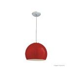 Pendente de vidro Bola para 1 lâmpada 23x26cm vermelho Pantoja