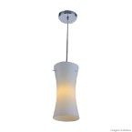 Pendente de vidro E27 40W Silhueta branco Startec