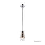 Pendente de vidro Lille para 1 lâmpada G9 fumê Taschibra