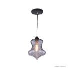 Pendente de vidro TD 3006 para lâmpada E27 30x25cm fumê Taschibra