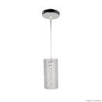 Pendente First para 1 lâmpada E-27 difusor em vidro opalino linhas retas Bronzearte