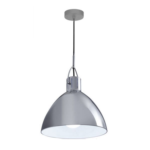 Pendente LED Inspire Krom Redondo Metal Prata Bivolt