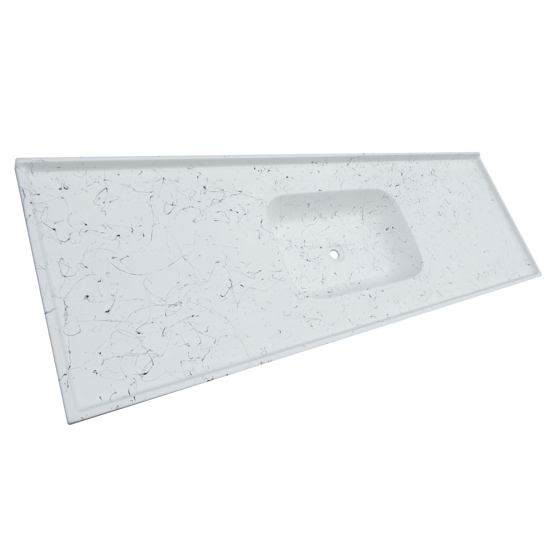 Pia de Cozinha Resina Resina Brilhante Branco Irmãos Corso 150cm