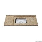 Pia de granito Master Max 180x57cm com cuba de inox amarelo ornamental Venturini