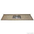 Pia de granito MasterPlus Luxo 180x57cm com cuba cinza Venturini