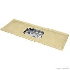 Pia de granito sintético 150x54cm com bandeja marrom Decoralita