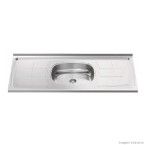 Pia de inox Bali 120x53cm com cuba sem válvula GhelPlus