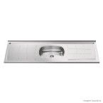 Pia de inox Bali 150x53cm com cuba sem válvula GhelPlus