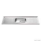 Pia de inox Bali 180x56cm com cuba 135 GhelPlus