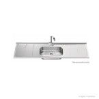 Pia de inox Dubai 180x56cm com cuba GhelPlus