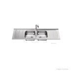 Pia de inox Dubai 200x56cm com 2 cubas GhelPlus