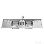 Pia de inox Dubai 200x56cm com 3 cubas GhelPlus