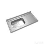 Pia de inox esquerda 120x60cm Mekal