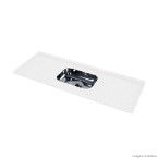 Pia de mármore 150x54cm branca Decoralita