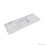 Pia de mármore sintética 120x54cm cinza Decoralita