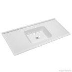 Pia de mármore sintético 150x54cm branca Decoralita