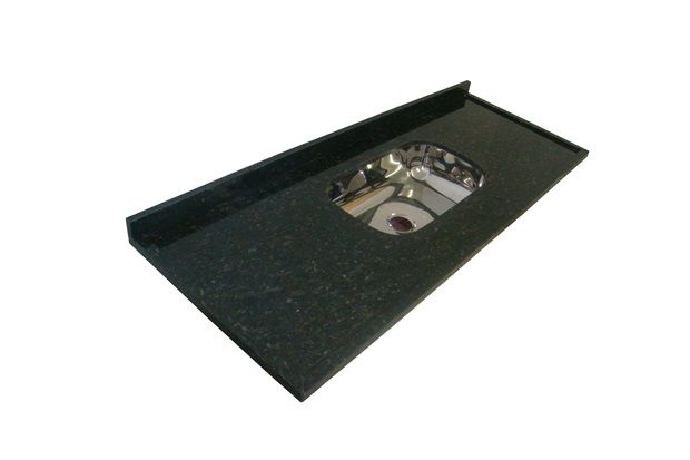 Pia para Cozinha de Granito Verde Perola Nobre 1,50 Metros