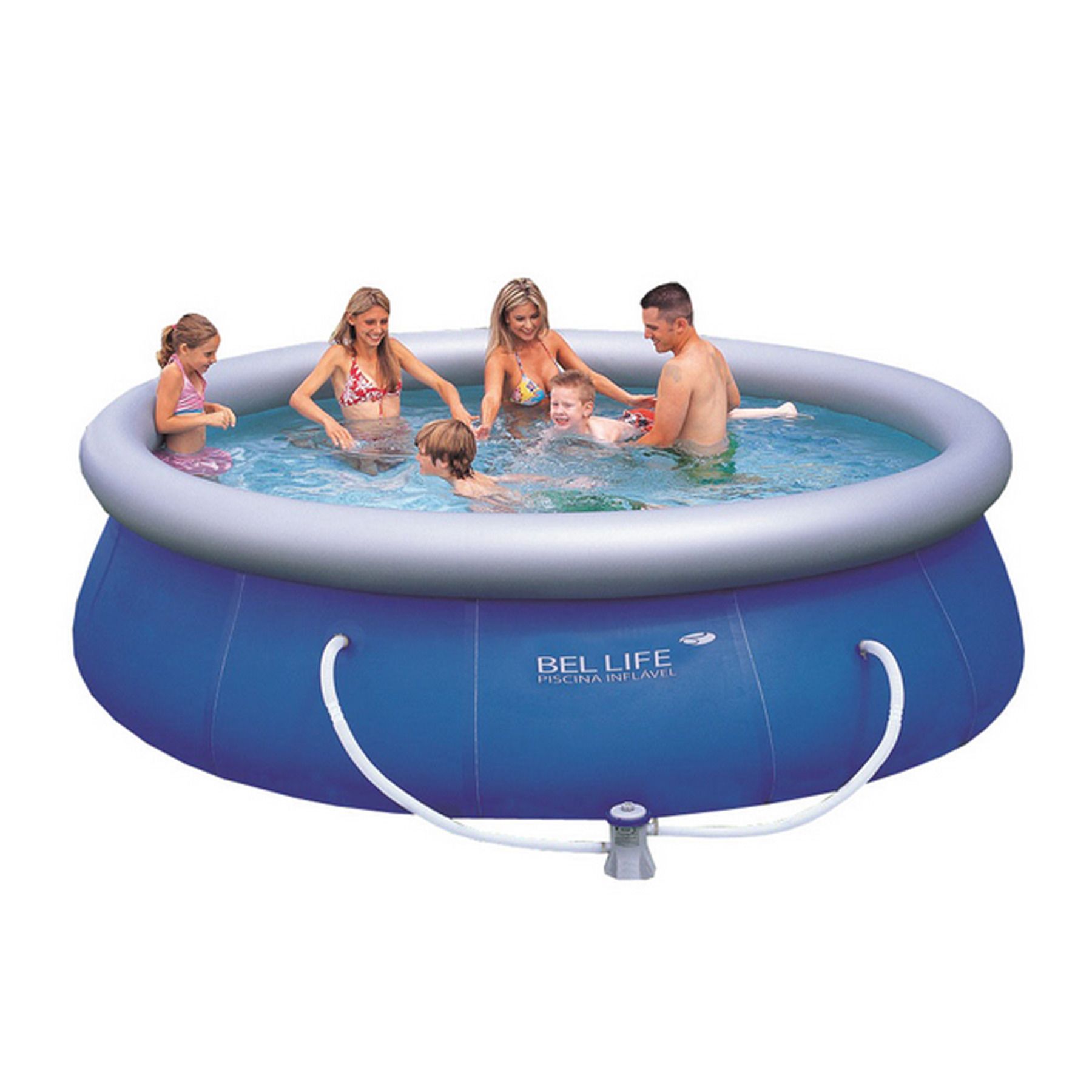 Piscina Inflável Redonda 8200L com Capa e Filtro 250V(220V) Belfix