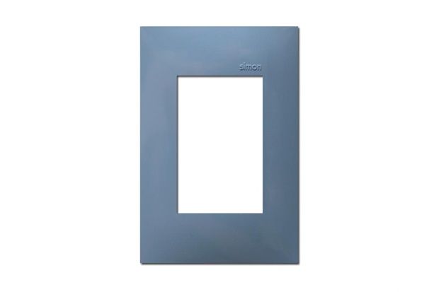 Placa 4x2 3 Postos Horizontal Azul