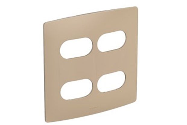 Placa 2 2 Postos Separados 4x4 Nereya Gengibre Ref. 663421