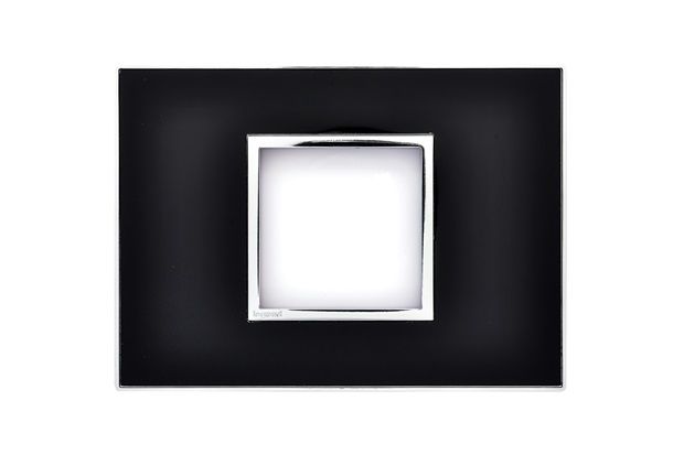 Placa 2 Postos 4x4 Mirror Black