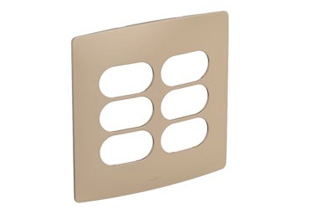 Placa 3 3 Postos Separados 4x4 Nereya Gengibre Ref. 663431