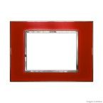 Placa 3 postos Arteor mirror red 4X2 583018 Pial