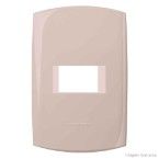 Placa 4x2 1 módulo pêssego rosado Bliss Alumbra