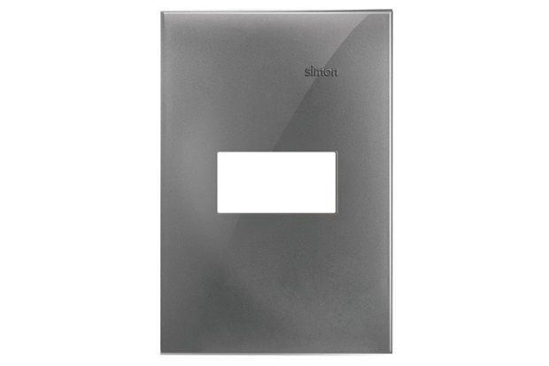 Placa 4x2 1 Posto Horizontal Simon 35 Alumínio