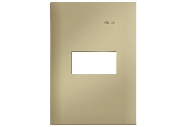 Placa 4x2 1 Posto Horizontal Simon 35 Champagne