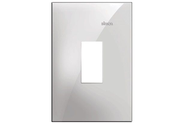 Placa 4x2 1 Posto Vertical Simon 35 Branco