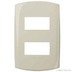 Placa 4x2 2 módulos distanciados amendôa suave Bliss Alumbra