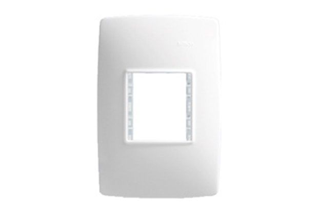 Placa 4x2 2 Postos Horizontais com Suporte Branco S30