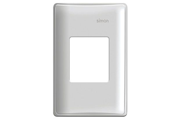 Placa 4x2 2 Postos Horizontais com Suporte Simon 19 Branca