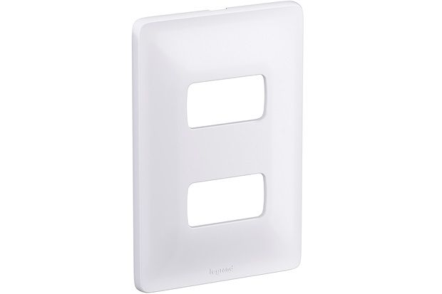 Placa 4x2 2 Postos Separados Zeffia Branco