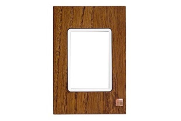 Placa 4x2 3 Módulos Nogal Crystal Delta Luxo