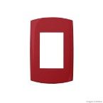 Placa 4x2 3 módulos pêssego rosado Bliss Alumbra