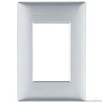 Placa 4x2 3 módulos prata Thesi Bticino