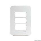 Placa 4x2 3 postos branca Miluz Schneider