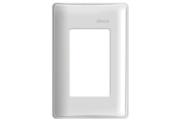 Placa 4x2 3 Postos Horizontais com Suporte Simon 19 Branca