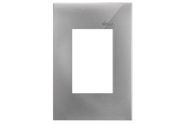 Placa 4x2 3 Postos Horizontais Simon 35 Alumínio