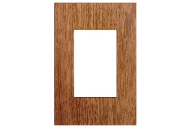 Placa 4x2 3 Postos Horizontais Simon 35 Carvalho