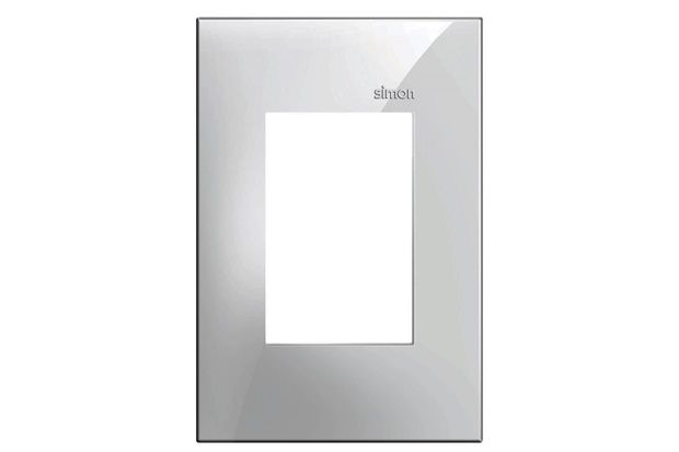 Placa 4x2 3 Postos Horizontais Simon 35 Preto