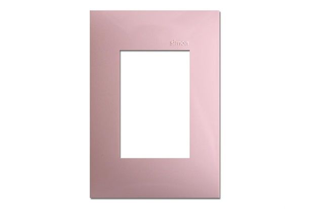 Placa 4x2 3 Postos Horizontal Rosa
