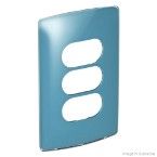 Placa 4x2 3 postos separados blue gloss Nereya Pial